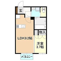 リッチハウス ワンルームの間取図画像