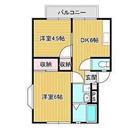パークハウス 2DKの間取図画像