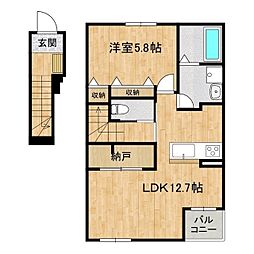 アラベスク 1LDKの間取図画像