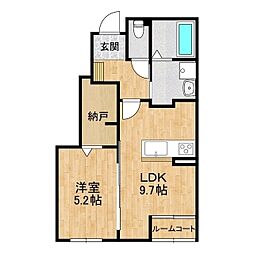 アラベスク 1LDKの間取図画像