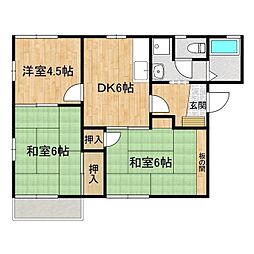 パストラルタウンA 3DKの間取図画像