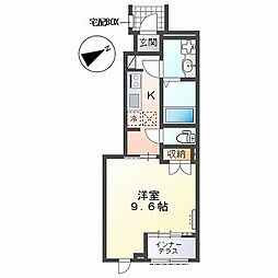 R・Nコーポ 1Kの間取図画像