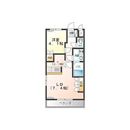 メゾンアイリス 1LDKの間取図画像
