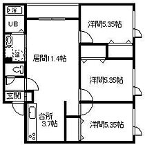 コーポ昴III 202 ｜ 北海道旭川市末広四条8丁目（賃貸アパート3LDK・2階・70.29㎡） その2