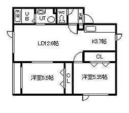 間取図画像 2LDK