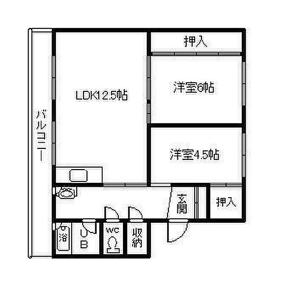 ビレッジハウス士別2号棟 202｜北海道士別市大通東15丁目(賃貸マンション2LDK・5階・53.21㎡)の写真 その2