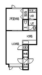 アイリス 1LDKの間取図画像
