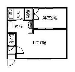 ラビオス 1LDKの間取図画像
