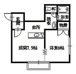 間取図画像 1DK