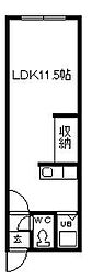クリーンハイツカイホーク ワンルームの間取図画像