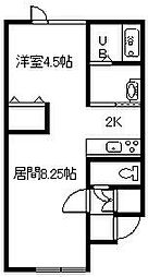 ロードスターハイツ 1LDKの間取図画像