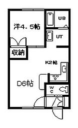 STELLA永山2 1DKの間取図画像
