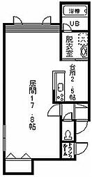 マラカイトGr. 1Kの間取図画像