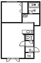 キャンディA 1LDKの間取図画像