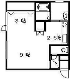 エイペックスガーデンヒルズロッソ 1LDKの間取図画像