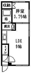 gato 1LDKの間取図画像