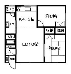 アトリエ 2LDKの間取図画像