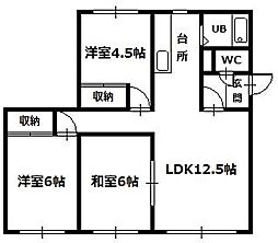 グランビュー豊岡 3LDKの間取図画像