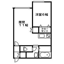 エスペランサ 1LDKの間取図画像