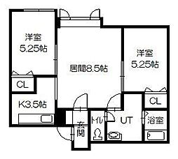 Stella豊岡2-1 2LDKの間取図画像