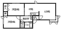 マスカレード 2LDKの間取図画像