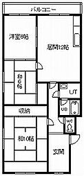 石川マンション 3LDKの間取図画像