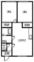 chai 2LDKの間取図画像