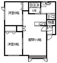 アルト10 2LDKの間取図画像