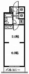 武王プラザ 1Kの間取図画像