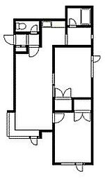 ピュア5・5 2LDKの間取図画像