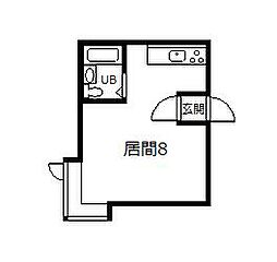 ブールヴァール1 ワンルームの間取図画像