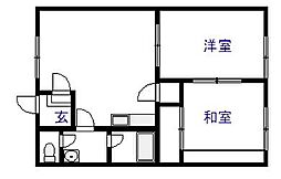 マンションゴールド 2LDKの間取図画像