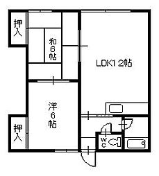 HK末広2・5 2LDKの間取図画像