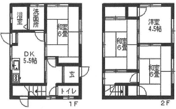 早川貸家 ｜広島県福山市新涯町1丁目(賃貸一戸建4DK・--・75.80㎡)の写真 その2