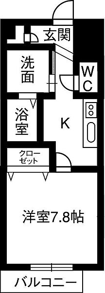 モンテソレイユ冨田 ｜広島県福山市手城町3丁目(賃貸マンション1K・2階・28.00㎡)の写真 その2