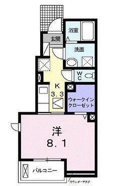 ラ・プロスペリテ　B ｜広島県福山市高西町3丁目(賃貸アパート1K・1階・31.79㎡)の写真 その2