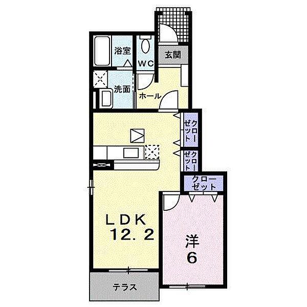 ヴィオラコートＡ ｜広島県福山市山手町3丁目(賃貸アパート1LDK・1階・45.72㎡)の写真 その2