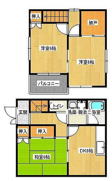 若井住宅 ｜広島県福山市川口町4丁目(賃貸一戸建3DK・--・62.10㎡)の写真 その2