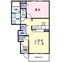 プラシード・ユダ  ｜ 広島県福山市神辺町字湯野2051-2（賃貸アパート1LDK・1階・42.80㎡） その2