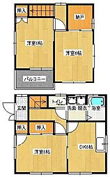 藤井ハイツ南蔵王 3DKの間取り