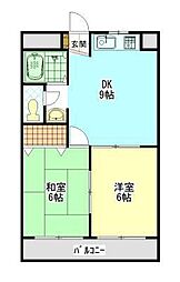 健生館（ケンセイカン） 8階2DKの間取り