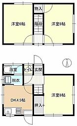 くわだ住宅 3DKの間取り