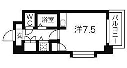 ダイアパレス御門I 3階ワンルームの間取り