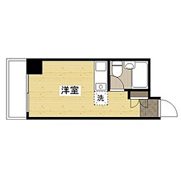 リアライズ福山 8階ワンルームの間取り