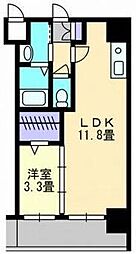 ＡＸｉＳ西桜町 8階1LDKの間取り