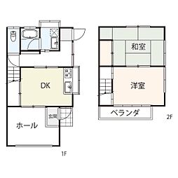 内山アパート 3DKの間取り