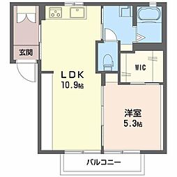 フィレンチェ　1番館 1階1LDKの間取り