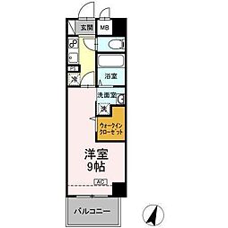 セレーノ福山駅前 2階1Kの間取り