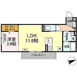 サントピア新涯II 1LDKの間取図画像