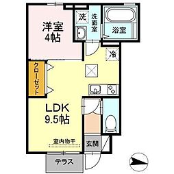コージィー コート プルミエ 1階1LDKの間取り